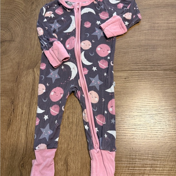 Little Sleepies To The Moon And Back Bamboo Footie - Picture 2 of 6